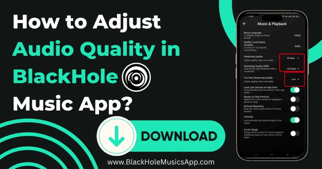 How to Adjust Audio Quality in BlackHole Music App