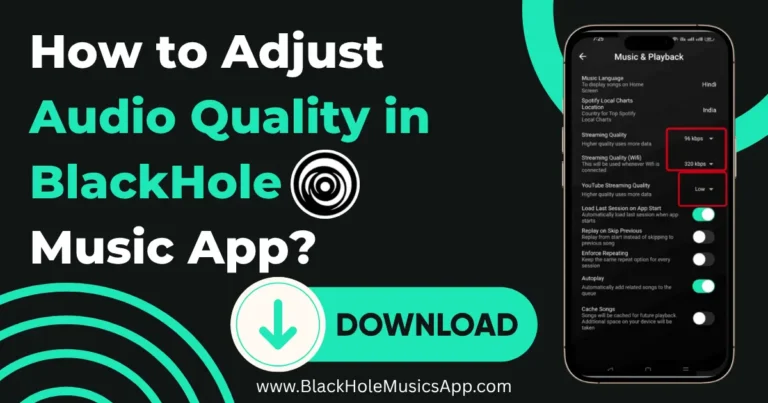 How to Adjust Audio Quality in BlackHole Music App