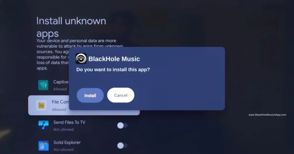 Turn on Unknown Sources