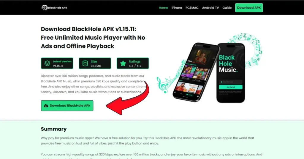 How to Download and Install BlackHole Music App For Android TV