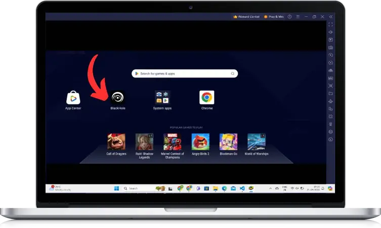 The app will start installing
